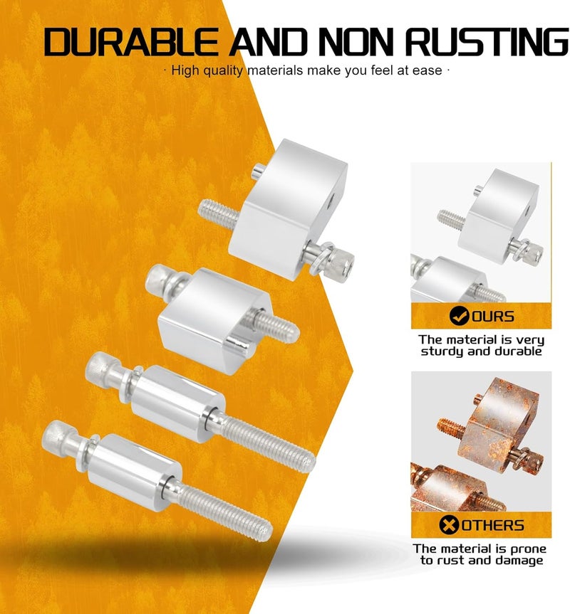 CARGLETRUE Driver Floorboard Extensions Spacer Extenders Kit Fit for Harley Touring Road Glides Road Kings Electra Glides Street Glides 2009-2024 FL Trikes 2009-2013 1.25 inch Chrome - Image 5